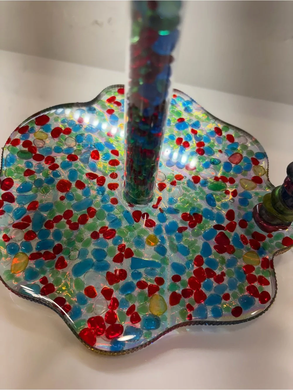 Multicolor Glass Bead Paper Towel Holder - Decorative Home Accent